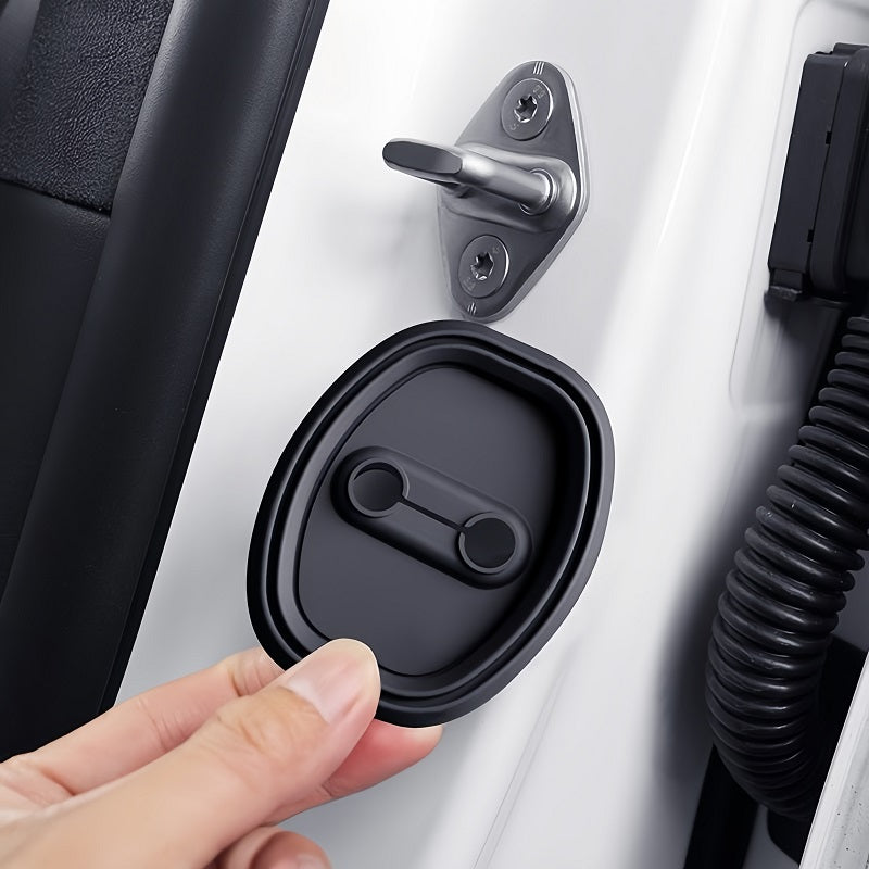 Door Lock Buckle Prot Cover with Anti-vibration Pad for XPENG