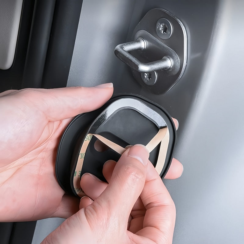 Door Lock Buckle Prot Cover with Anti-vibration Pad for XPENG