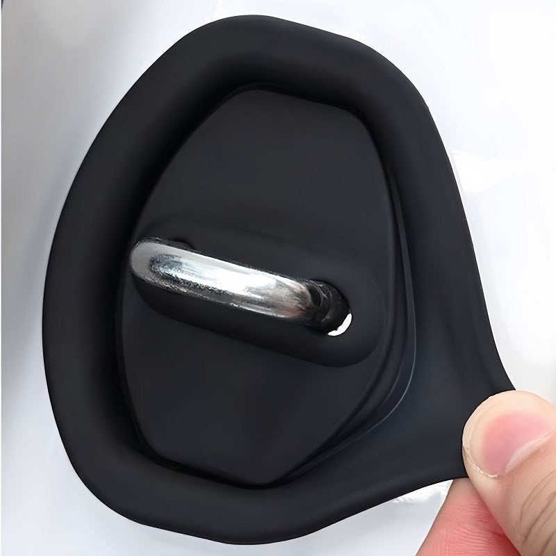 Door Lock Buckle Prot Cover with Anti-vibration Pad for XPENG