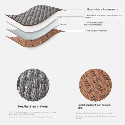 Linen Car Seat Cushion for XPENG (7-seater full set)