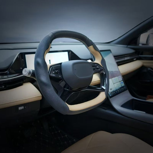 Nappa Leather Split Steering Wheel Cover for XPENG